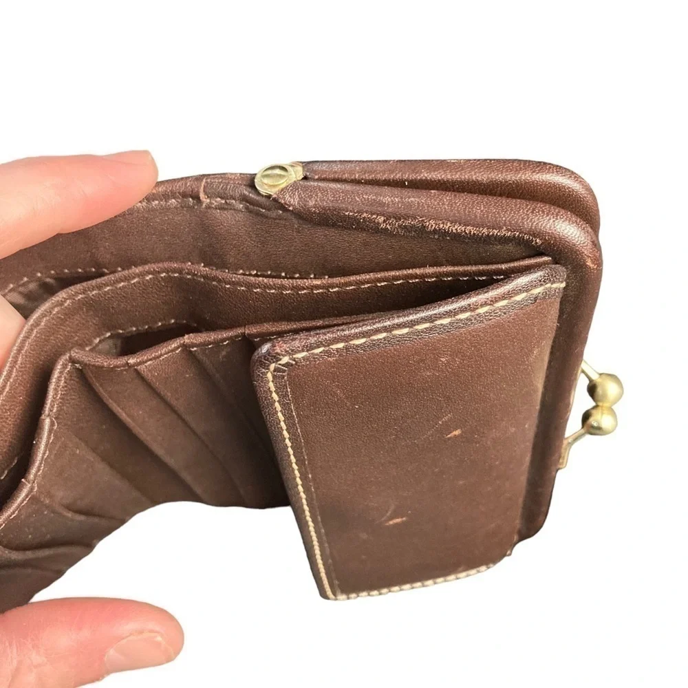 Coach vintage mahagony brown small clutch wallet - Picture 8 of 16